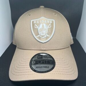 New Era 9FORTY Las Vegas Raiders Oat milk A‎ Frame Snapback Adjustable Hat New